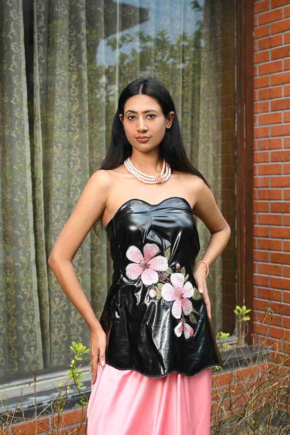 Creeper Leather Off Shoulder Set