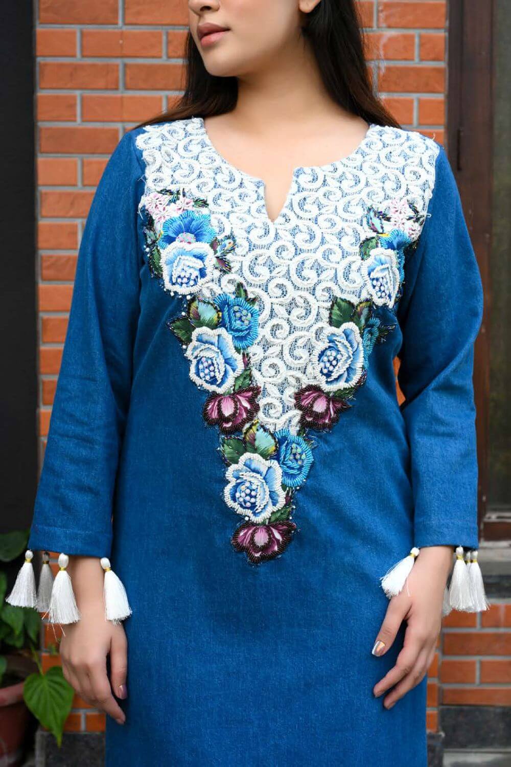 Blue Long Denim Dress