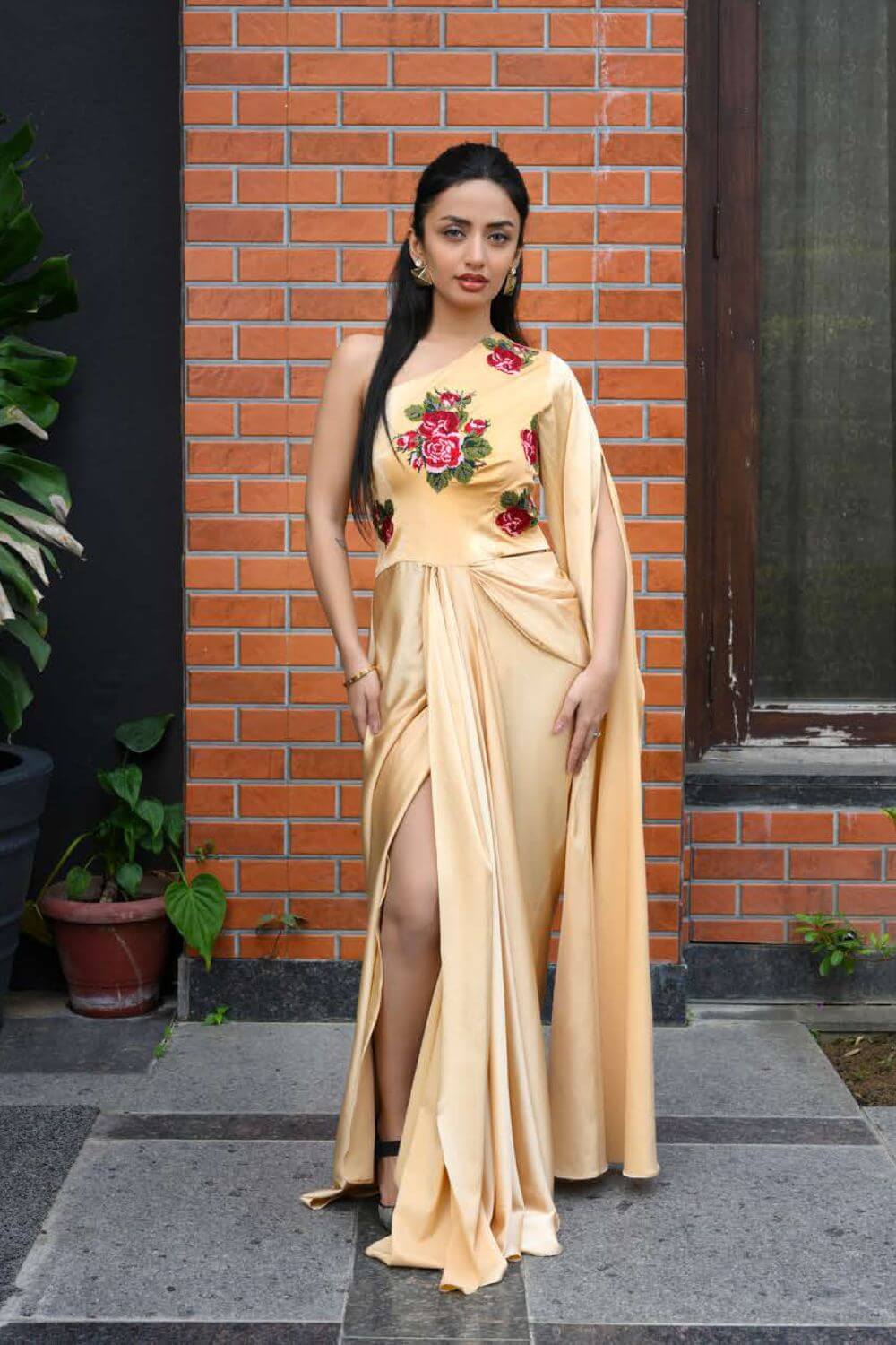 Golden Drape Saree | Pure Satin Silk Sarees