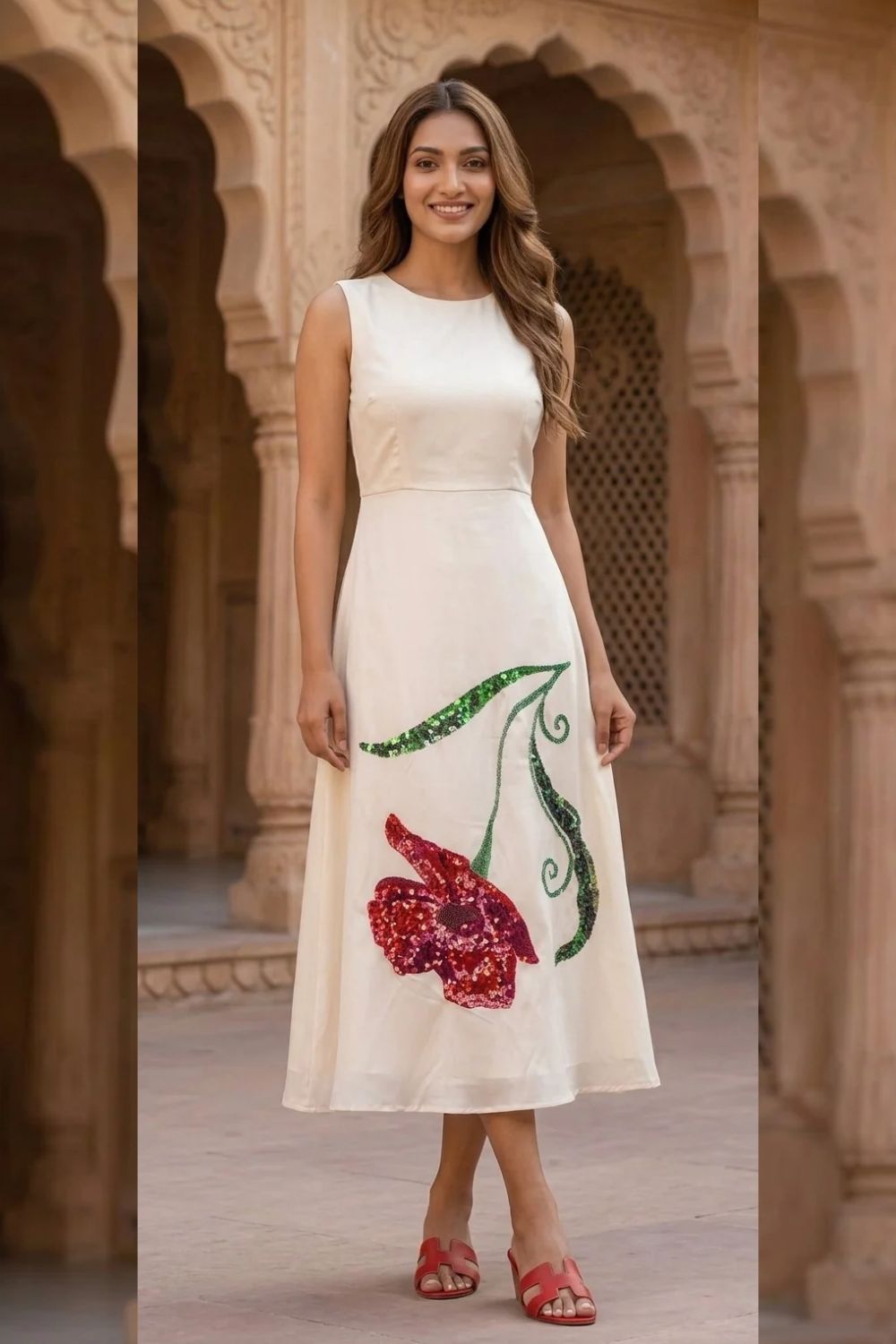 White Caize Classic Dress